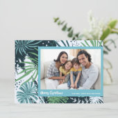 熱帯植物のクリスマスフォト シーズンカード (スタンド正面)