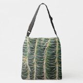 熱帯植物のサボテンの針 クロスボディバッグ (裏面)