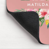 熱帯植物のフローラのモダン葉 マウスパッド (コーナー)