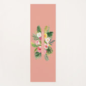 熱帯植物のフローラのモダン葉 ヨガマット (正面)