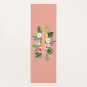 熱帯植物のフローラのモダン葉 ヨガマット (裏面)