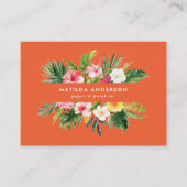 熱帯植物のフローラのモダン葉 名刺 (正面)