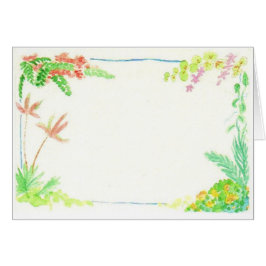 熱帯植物のボーダー