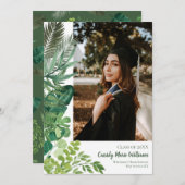 熱帯植物の卒業発表 招待状 (正面/裏面)