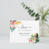 熱帯植物の愛が患者を延期 ポストカード (スタンド正面)