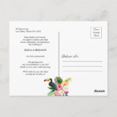 熱帯植物の愛が患者を延期 ポストカード (裏面)