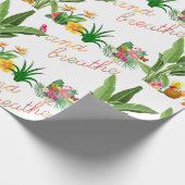 熱帯植物の鳥花 ラッピングペーパー (角)