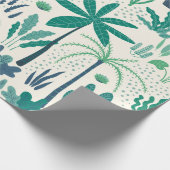 熱帯植物や葉植物模様 ラッピングペーパー (角)