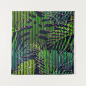 熱帯植物を使ったシームレスな熱帯パターン。ハ タペストリー (正面(横))