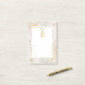 熱帯植物エレガントフローラ金ゴールドパイナップル ポストイット (デスク上)