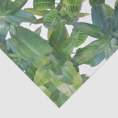 熱帯植物ジャングルの葉のパターン緑の白 薄葉紙 (詳細)