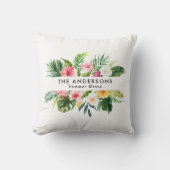 熱帯植物フローラ夏休み クッション (正面)