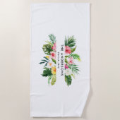 熱帯植物フローラ夏休み  ビーチタオル (正面)