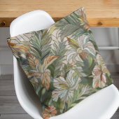 熱帯植物モザイクデジタルアート クッション