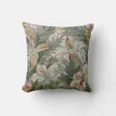 熱帯植物モザイクデジタルアート クッション (正面)