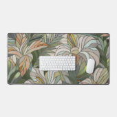 熱帯植物モザイクデジタルアート デスクマット (キーボード&マウス)
