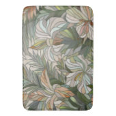 熱帯植物モザイクデジタルアート バスマット (正面縦)