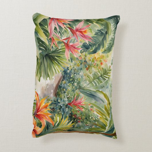 熱帯植物ヤシの木の花 アクセントクッション (裏面(縦))