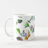 熱帯植物動物鳥花 コーヒーマグカップ (左)