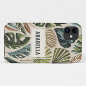 熱帯植物及び名パーソナライズされた称 Case-Mate iPhoneケース (裏面(横))