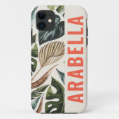 熱帯植物名パーソナライズされた称 Case-Mate iPhoneケース (裏面)