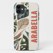 熱帯植物名パーソナライズされた称 Case-Mate iPhoneケース (裏面)