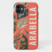 熱帯植物名パーソナライズされた称 Case-Mate iPhoneケース (裏面)