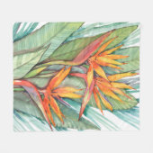 熱帯植物園パラダイスII フリースブランケット (正面(横))