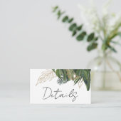 熱帯植物夏季結婚詳細 エンクロージャーカード (スタンド正面)