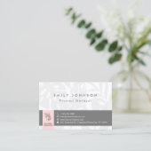 熱帯植物学ピンクファッション美しい 名刺 (スタンド正面)