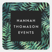 熱帯植物学名 スクエアシール (正面)