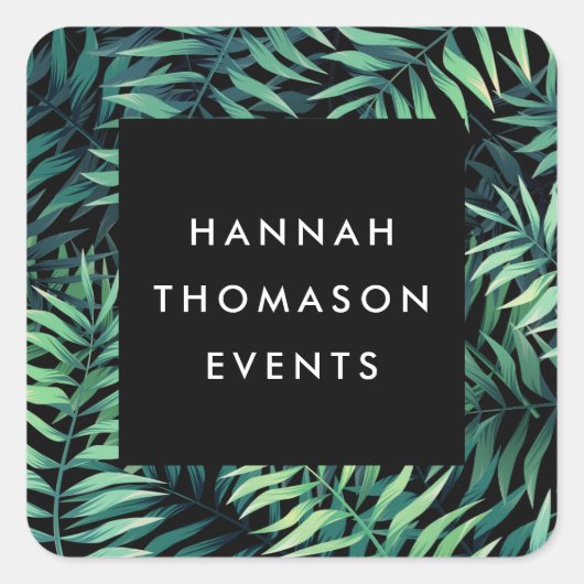 熱帯植物学名 スクエアシール (正面)