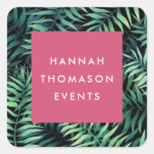 熱帯植物学名 スクエアシール (正面)