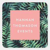 熱帯植物学名 スクエアシール (正面)