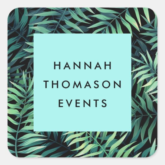 熱帯植物学名 スクエアシール (正面)