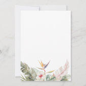 熱帯植物学結婚のリハーサルディナーパーティー 招待状 (裏面)