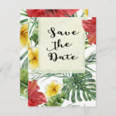 熱帯植物学離れフローラアロハ救デート 案内ポストカード (正面/裏面)