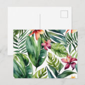 熱帯植物学鮮やかの水色の葉 ポストカード (正面/裏面)
