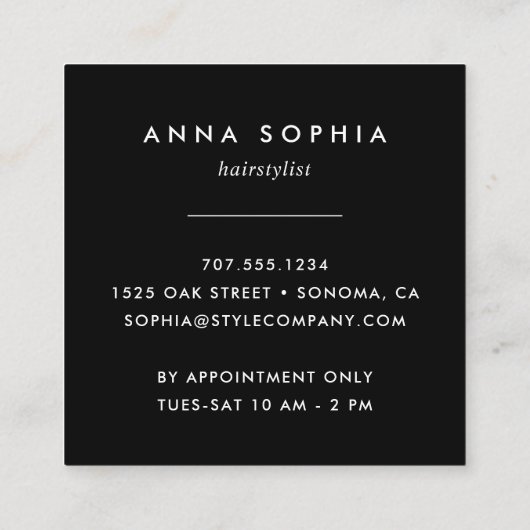 熱帯植物学 スクエア名刺 (裏面)