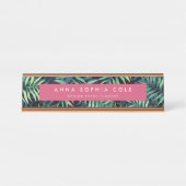 熱帯植物学 デスクネームプレート (正面)