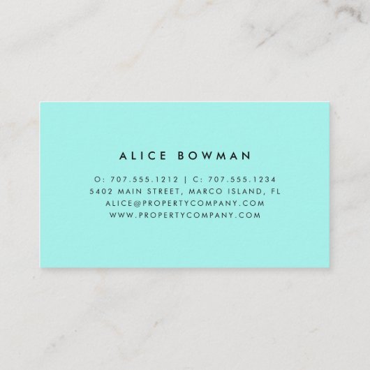 熱帯植物学 名刺 (裏面)