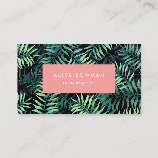 熱帯植物学 名刺 (正面)