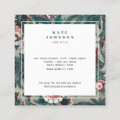 熱帯植物学QRコードソーシャルメディア スクエア名刺 (裏面)