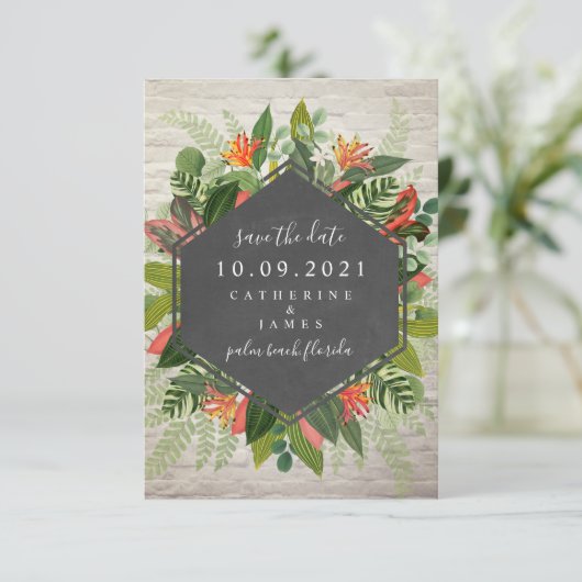 熱帯植物性のレンガが日付を保存 セーブザデート (スタンド正面)