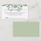 熱帯植物性の緑の葉おむつラッフル エンクロージャーカード (正面/裏面)