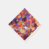 熱帯植物性ジャングルバードフラワーパラダイス スタンダードカクテルナプキン (角)