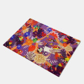 熱帯植物性ジャングルバードフラワーパラダイス ドアマット (アングル)