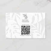 熱帯植物性ピンクの小売美しい製品 名刺 (裏面)