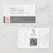 熱帯植物性ピンクの小売美しい製品 名刺 (正面/裏面)