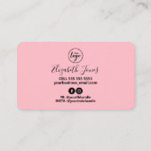 熱帯植物性ピンクの石鹸とバス 名刺 (裏面)